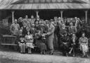 Presentation outside Llandrindod Wells Golf Club pavilion in the 1930s.