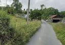 The road towards Clyrun Fach near Llansilin - from Google Streetview.