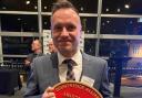 Duncan Borthwick, owner of Llanymynech Village Shop, with his Countryside Alliance Award for Best Village Shop.