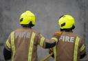 Multiple fire crews sent to tackle large barn fire on the Powys border