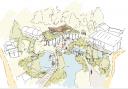 A sketch of the proposed forum at CAT, Machynlleth.