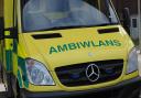 A woman had to be taken to hospital after crashing into a wall on the A44.
