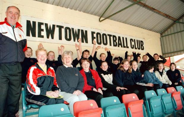 County Times: Keith Harding, chairman of Newtown football club took time out to provide a tour to Newtown high school girls lunchtime football club around Latham park in Newtown.
