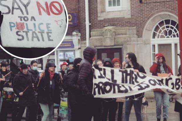 County Times: Kill the Bill protesters in Brighton last year