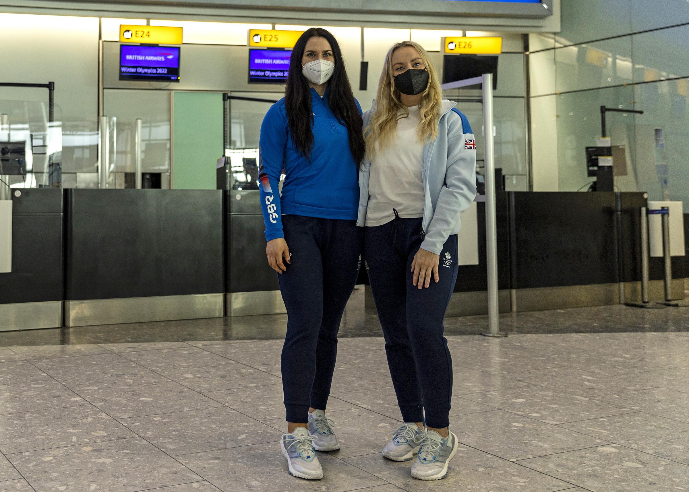 Great Britains Adele Nicoll (left) and Mica McNeill ahead of their departure to Beijing for the The 2022 Winter Olympics, scheduled to take place from 4 to 20 February 2022. Picture date: Thursday January 27, 2022.