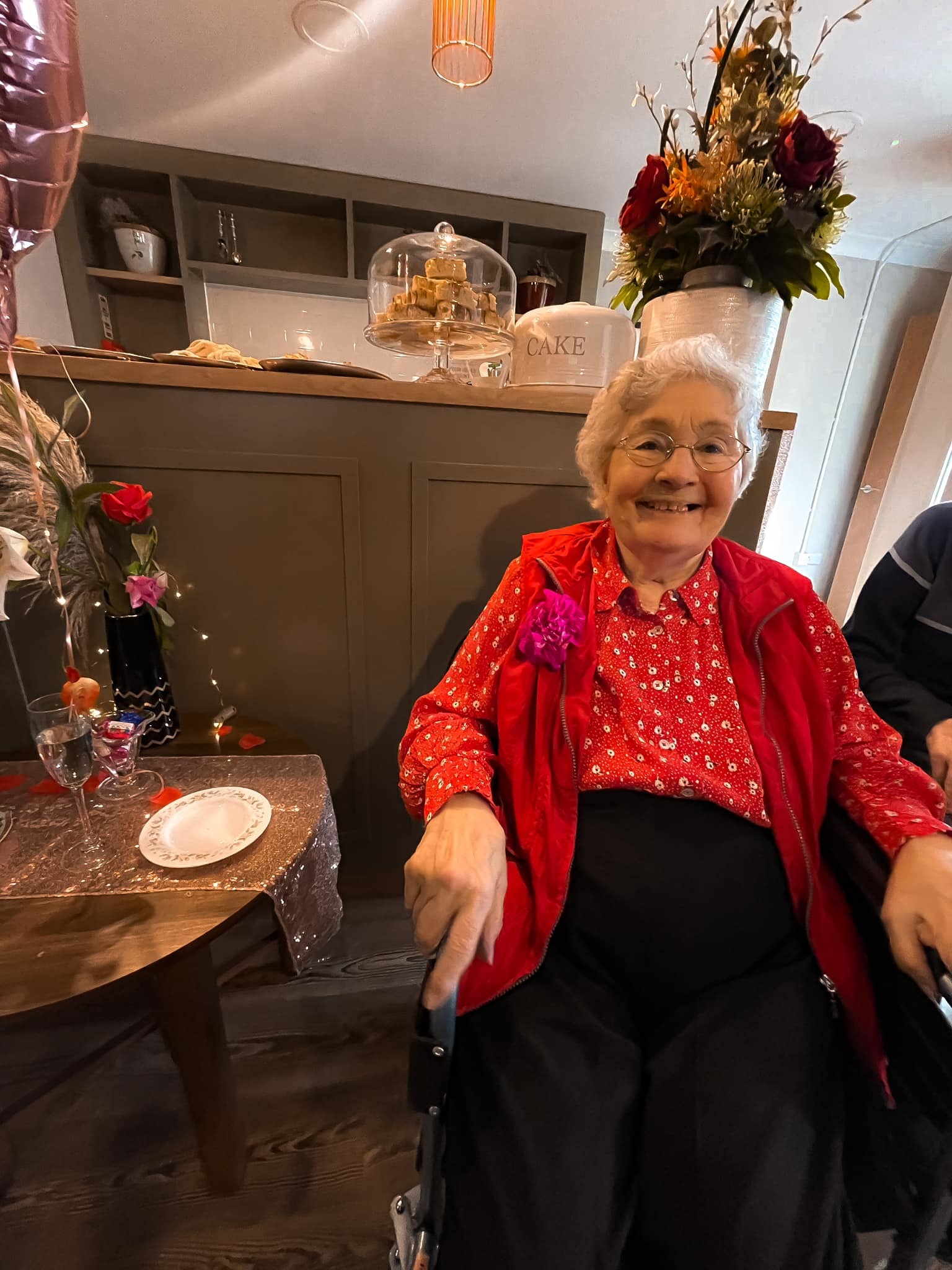 Residents at The Oaks Care Home in Newtown celebrate Valentines Day.