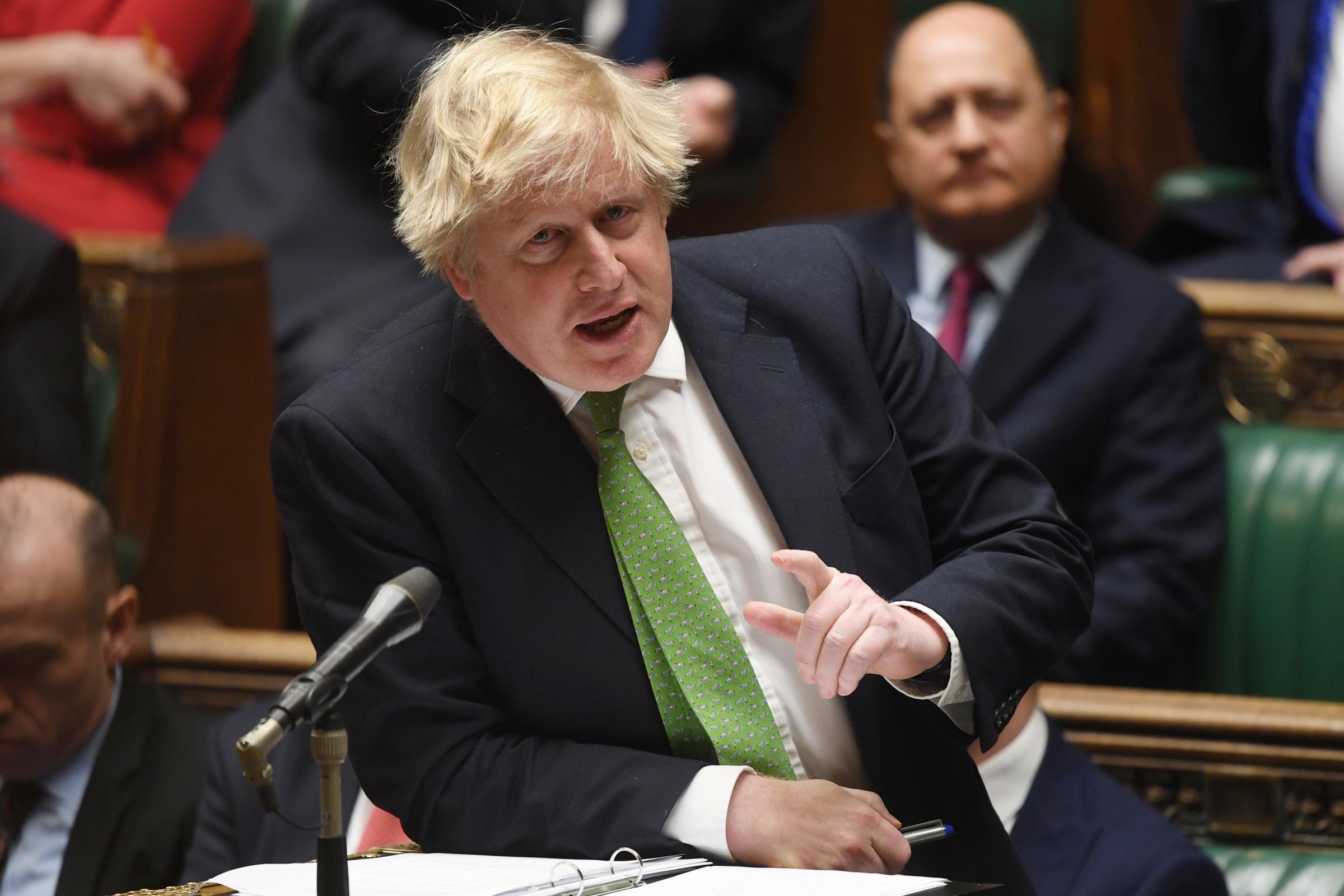 Prime Minister Boris Johnson updating MPs in the House of Commons in London on the latest situation regarding Ukraine. Issue date: Tuesday February 22, 2022. Picture by UK Parliament/Jessica Taylor 