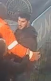 Dyfed-Powys Police would like to speak to this man in connection to an alleged racist assault outside Pier Pressure in Aberystwyth on April 3 2022.