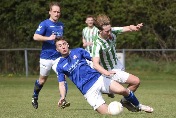 County Times: Action from Caersws' victory over Carno. Picture by Tim Evans.