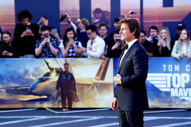 Tom Cruise attending the UK premiere of Top Gun: Maverick