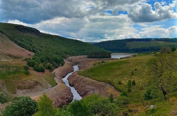 County Times: Low water levels in Elan Valley.  Photo by David Jehu. 