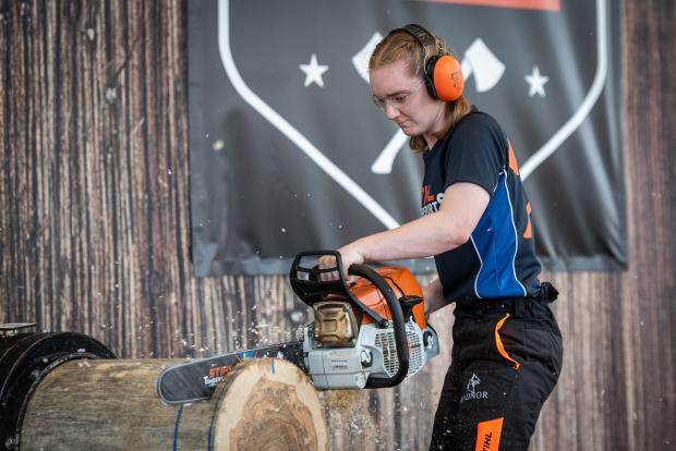 County Times: Zoe Penlington at the timbersports championship