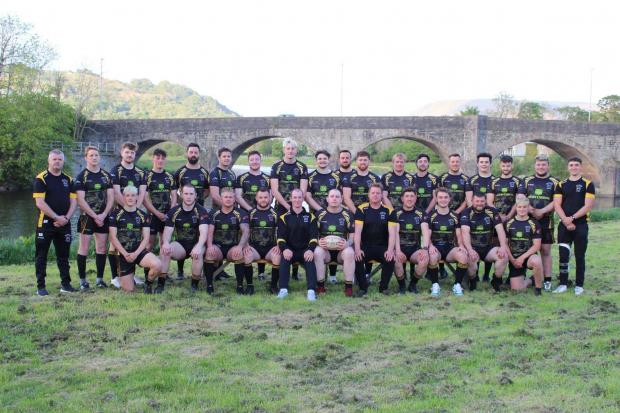 County Times: Builth Wells Rugby Club players line up.