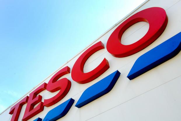 File photo dated 26/08/16 of a general view of a Tesco shop sign. Pic: PA.