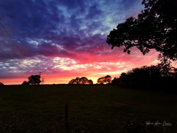County Times: Sunset in Churchstoke. Picture by Rob Carolan.