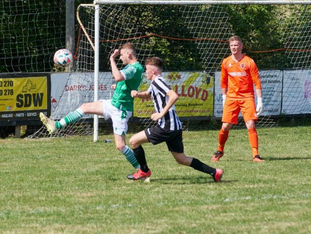 County Times: Action from Forden United's clash with Carno. Picture by Ian Francis.