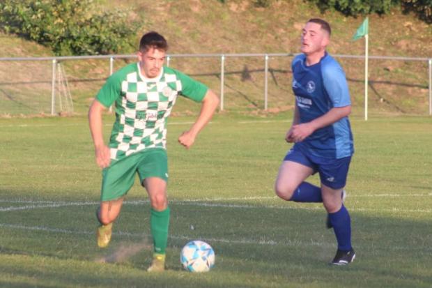 County Times: Action from Hay St Mary's win over Penybont United. Picture by Barcud-Coch Photography.