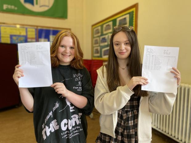 County Times: Rebecca Jarman-Jones, from Clatter (A*A*AA) and Caitlin Owen, from Llanidloes (A*A*A*) are both taking a gap year 
