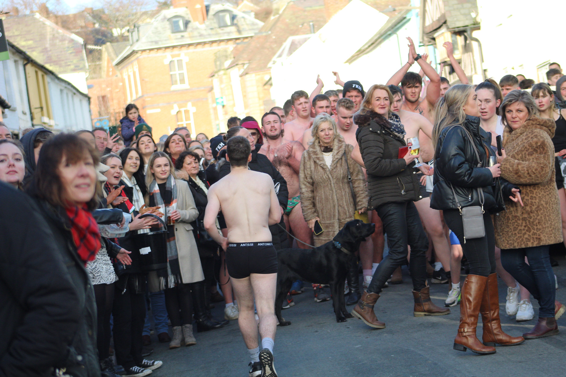 Crowds gather at the second annual Boxing Day underwear run in aid of The Dylan Price Foundation. Picture by Jack Butler-Jones
