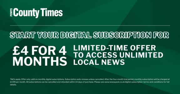 County Times: Sign up to the Powys County Times for £4 for 4 months County Times: Sign up to the Powys County Times for £4 for 4 months
