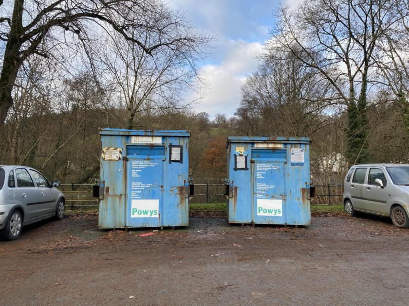 Fly-tipping fears over axing recycling bins from Powys car parks 