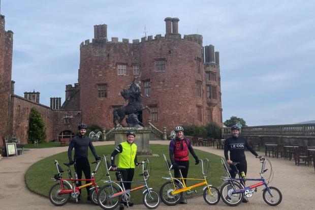 Newtown Rugby Club coach Bob Jones will be joined by former teammates Mark Jones, Craig Thomas and Tom Pelling on the 350-mile cycle ride from Cornwall to Newtown Recreation Ground from Father's Day (June 16).