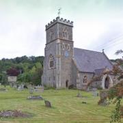 St Meilig Church Llowes - one of the listed buildings that could be affected by building an agricultural shed nearby -  from Google Street Finder.