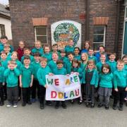 Pupils at Llanfihangel Rhydithon Community Primary School in Dolau have been vigorously fighting the decision earlier this year to close it