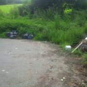 The Llangattock Litter Pickers posted these fly-tipping pictures
