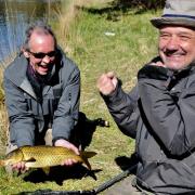 Paul Whitehouse and Bob Mortimer fish Llyngwyn Lake, near Rhayader, in episode five of their latest series of Mortimer and Whitehouse: Gone Fishing