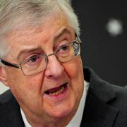 First Minister Mark Drakeford speaks during a Welsh Government press conference at the Crown Buildings, Cathay Park in Cardiff.