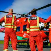 Members of the Welsh Air Ambulance service
