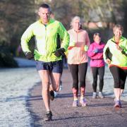 Alex Heath from Brooks near Berriew, at Newtown parkrun in January 2020. Picture by Rob Davies