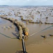 Flood water around the plains of Welshpool. Picture by Rich Pittman.