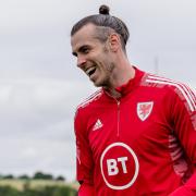 Gareth Bale during a training session at the vale resort ahead of the League A 2022 Nations League fixture v Netherlands.  (Pic by John Smith/FAW).