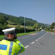 Richards was caught speeding on A470 at Llyswen. Picture: Powys Roads Policing