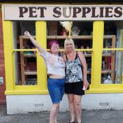 Lauren and Karen outside their shop in Llandrindod Wells