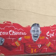The mural of Connor Roberts in Newtown. Picture by Elwyn Vaughan.