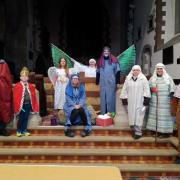 The actors who took part in the Christmas Journey, enacting scenes from the Nativity on their church tour.