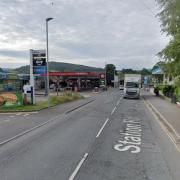The collision, which occurred on Station Road, Llanelwedd, involved a woman being struck by a bus