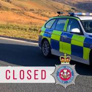 Dyfed-Powys Police have closed the stretch of road between Llanbadarn and Lovesgrove after a collision.