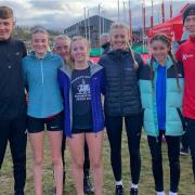 Some of the Powys athletes who took part in the Welsh Schools Cross Country Championships in Brecon. Picture: Maldwyn Harriers.