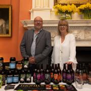 Russ and Pam Honeyman of Monty's Brewery at No10 Downing Street. Picture: Crown Copyright.
