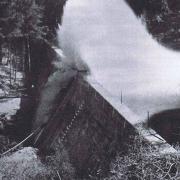Nant y Gro Dam during the testing of the Barnes Wallis ‘bouncing bomb’