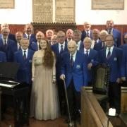 Builth Male Voice Choir and their guest soloists at the Aberedw concert