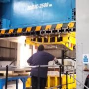 The metal press in the Marill Ltd factory in Llanfyllin.