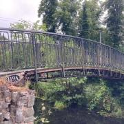 The footbridge over the canal on Berriew Road, Welshpool.