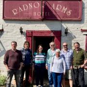 MP Fay Jones pictured with some of the locals behind the pub's restoration