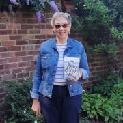 Jan Brown with her new book.
