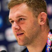 Wales' Dan Lydiate during a media huddle at the Stade de Nice, France on Thursday September 14, 2023.